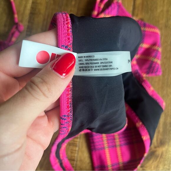 Solid & Striped Plaid Bikini In Pink Madras - Picture 6 of 10